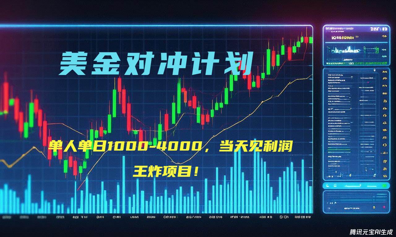 （15333期）2025年最暴力项目“美金先登计划”最新最强对冲战法，每日实际收益1K-4K-来友网创