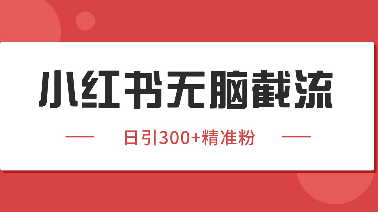 小红书截流同行客源，独家野路子获客玩法 日引200+暴力获客-来友网创