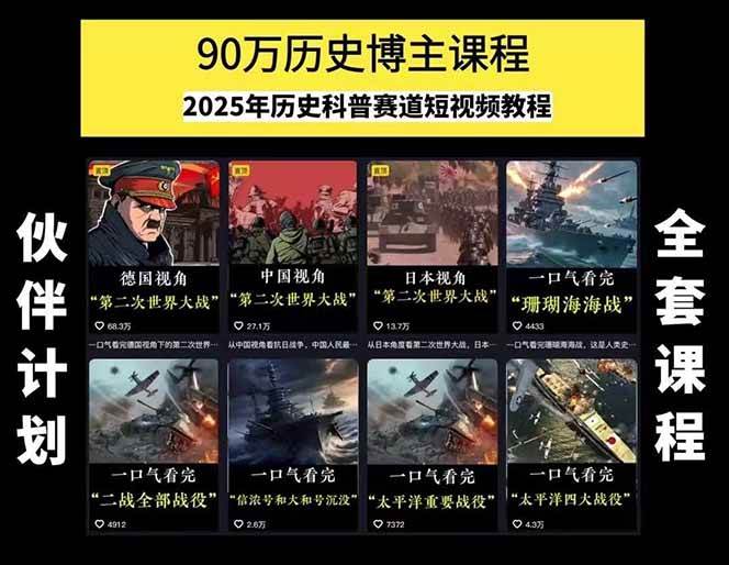 图片[2]-短视频历史赛道实战教程，手机电脑双端剪辑教程和账号运营指南与变现技巧-来友网创