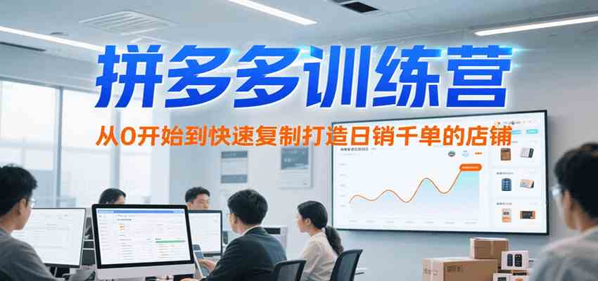 拼多多训练营，从0开始到快速复制打造日销千单的店铺（更新7月）-来友网创