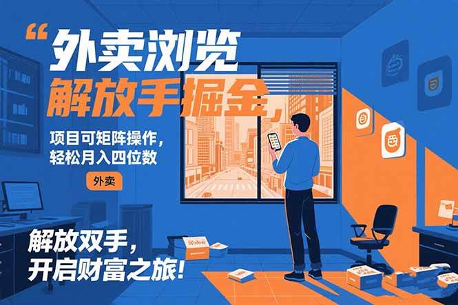 （15440期）外卖浏览掘金项目 可矩阵操作 轻松日入500+-来友网创