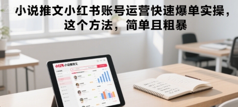小说推文小红书账号运营快速爆单实操，这个方法，简单且粗暴-来友网创