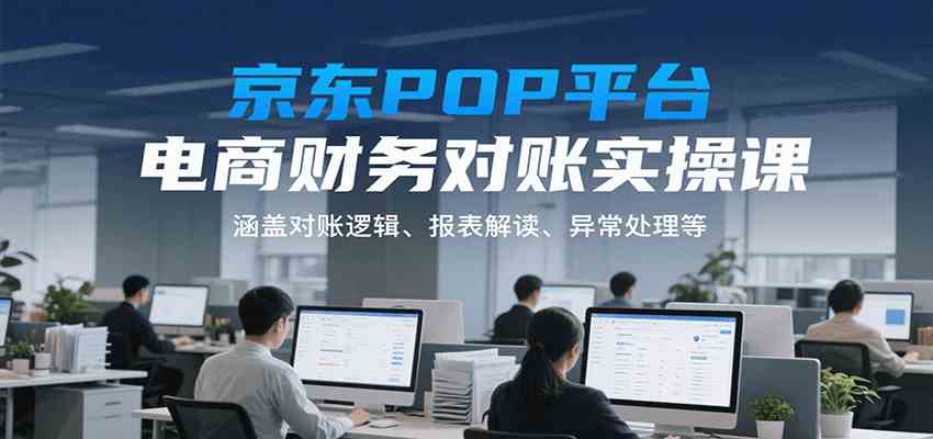 京东POP平台电商财务对账实操课，涵盖对账逻辑、报表解读、异常处理等-来友网创