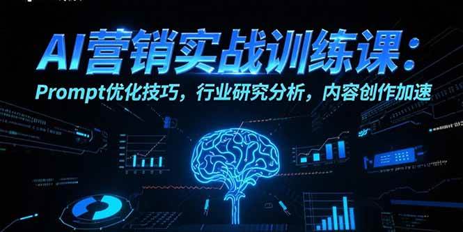 （15465期）AI营销实战训练课：Prompt优化技巧，行业研究分析，内容创作加速-来友网创