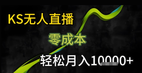 KS无人直播25年最新玩法，只需一部手机，轻松月入1W+【揭秘】-来友网创