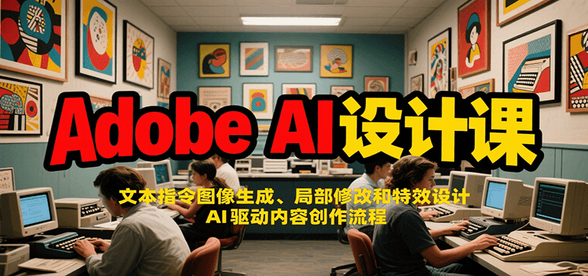 Adobe AI设计课：文本指令图像生成、局部修改和特效设计，AI驱动内容创作流程-来友网创