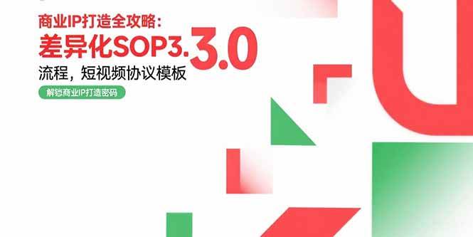 （15486期）商业IP打造全攻略：差异化SOP3.0流程，短视频协议模板，婚恋项目实战案例-来友网创