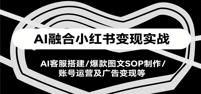 AI融合小红书变现实战课，AI客服搭建/爆款图文SOP制作/账号运营及广告变现等-来友网创