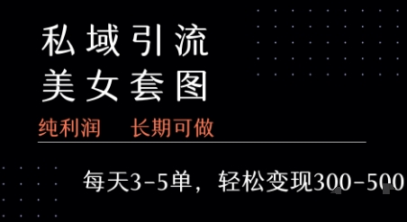 私域卖套图每天3-5单   每单利润99-2张+-来友网创