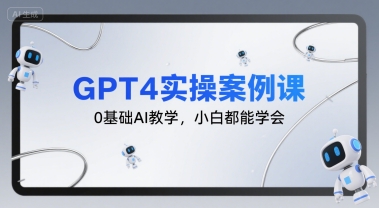 GPT4实操案例课，0基础AI教学，小白都能学会-来友网创