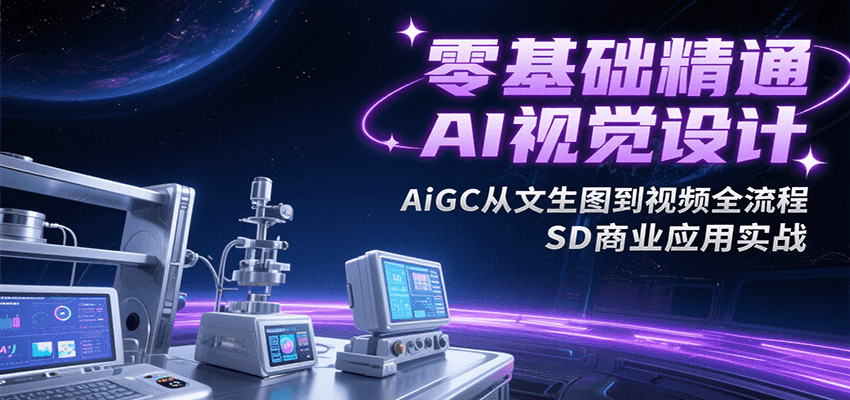 零基础精通AI视觉设计，AiGC从文生图到视频全流程，SD商业应用实战-来友网创