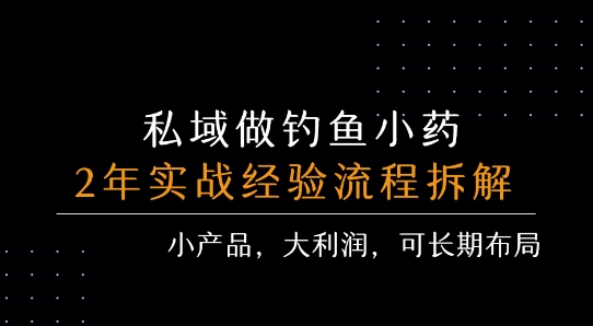 私域做钓鱼小药 每单利润3张+ 详细流程拆解-来友网创