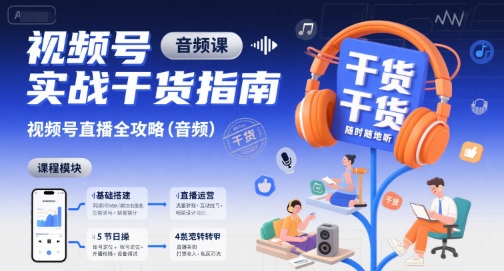 视频号实战干货指南，视频号直播全攻略（音频）-来友网创