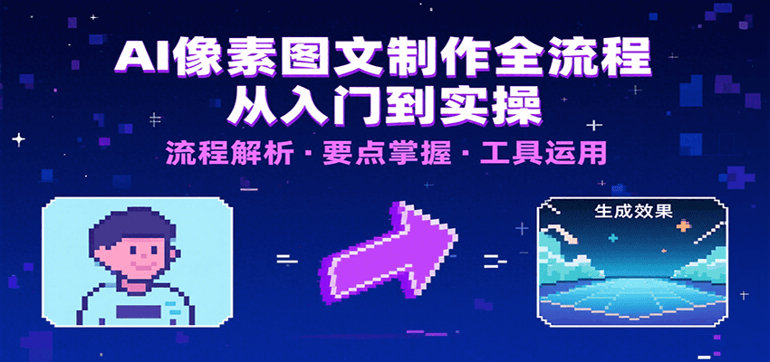 AI像素图文制作全流程：内容要点、文案选择及所用工具，助你快速入局-来友网创