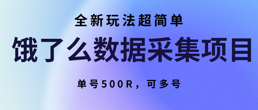 饿了么数据采集项目，全新玩法超简单，单号500R，可多号-来友网创