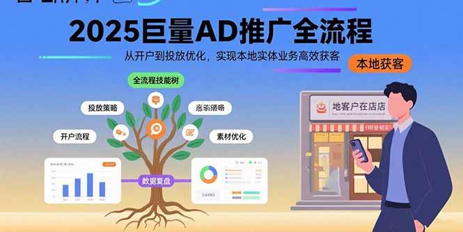 （15608期）2025巨量AD推广全流程，从开户到投放优化，实现本地实体业务高效获客-来友网创