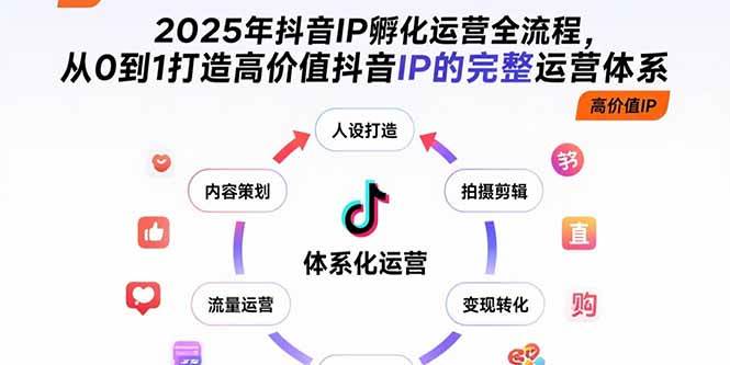 （15610期）2025年抖音IP孵化运营全流程，从0到1打造高价值抖音IP的完整运营体系-来友网创