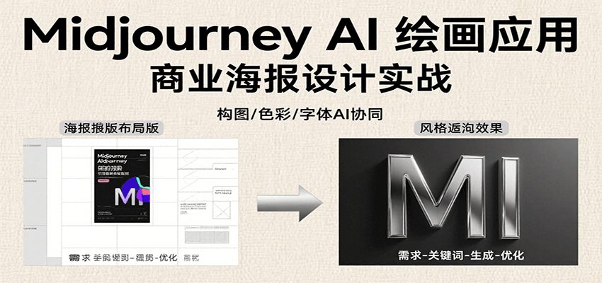 Midjourney AI绘画应用，关键词指令解析、漫画头像制作、海报设计、3D人物生成等-来友网创