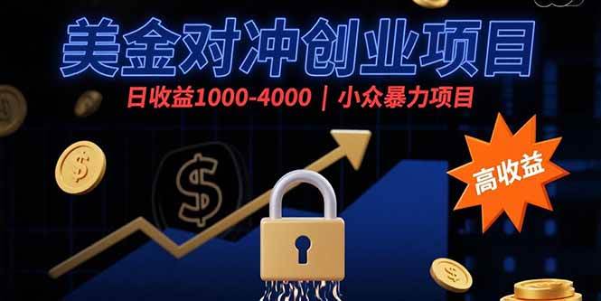 （15642期）美金对冲创业项目，日收益1000-4000，小众暴力项目-来友网创