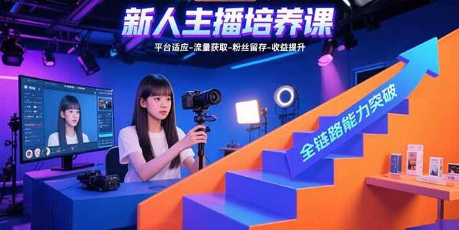 （15701期）新人主播培养课：平台适应-流量获取-粉丝留存-收益提升 全链路能力突破-来友网创