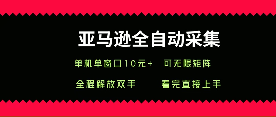 （15704期）亚马逊全自动采集，单机单窗口一天10+，可无限矩阵去做-来友网创