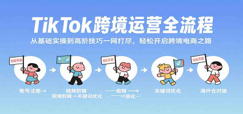 TikTok跨境运营全流程，从基础实操到高阶技巧一网打尽，轻松开启跨境电商之路-来友网创