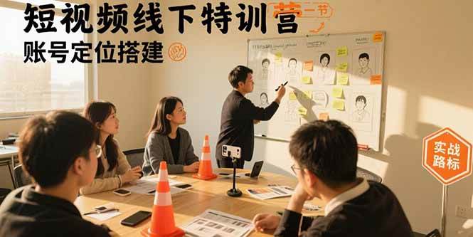 （15707期）短视频线下特训营：账号定位搭建/口播号拍摄剪辑/直播间流量入口/变现实战-来友网创