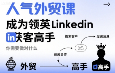 人气外贸课-成为领英Linkedin获客高手，你需要做对什么-来友网创