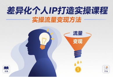 差异化个人IP打造实操课程，实操流量变现方法-来友网创