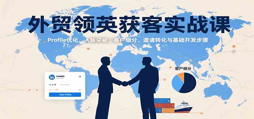 外贸领英获客实战课：Profile优化、人脉突破，客户细分、邀请转化与基础开发步骤-来友网创