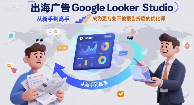 出海广告Google Looker Studio从新手到高手，成为更专业不被报告折磨的优化师-来友网创