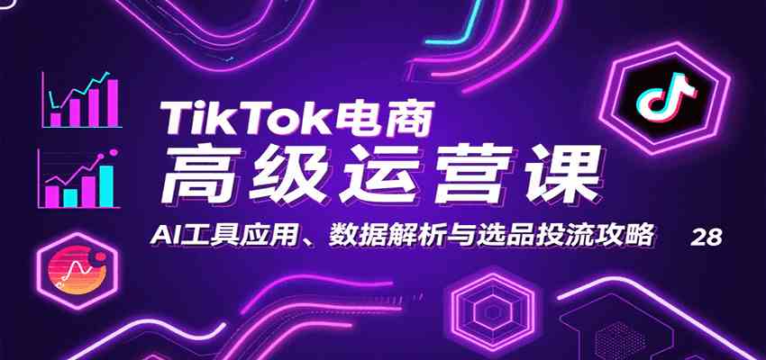 TikTok电商高级运营课：AI工具应用、数据解析与选品投流攻略-来友网创