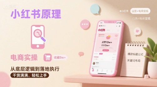 小红书原理以及详细实操流程，小红书电商教程-来友网创