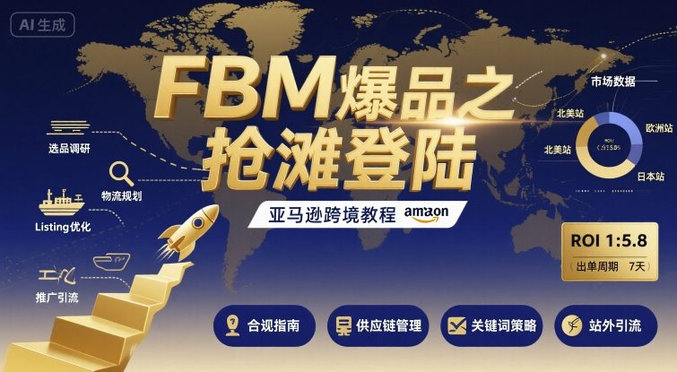 FBM爆品之抢滩登陆-亚马逊跨境教程-来友网创
