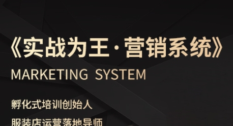 服装老板必修课《实战为王-营销系统》实现业绩被动式增长-来友网创
