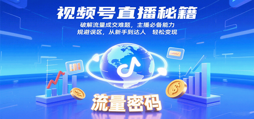 视频号直播秘籍，破解流量成交难题，主播必备能力，规避误区，从新手到达人轻松变现-来友网创