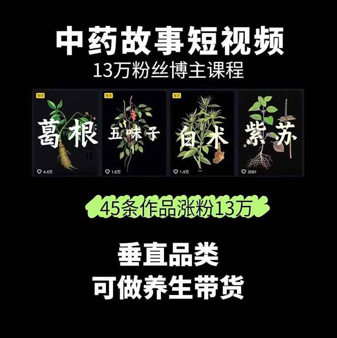 图片[2]-中药文化赛道：溯源故事开发，AI工具实战，平台运营，全方位解锁中医流量变现新路径-来友网创