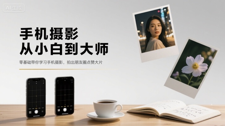 手机摄影从小白到大师，零基础带你学习手机摄影，拍出朋友圈点赞大片-来友网创