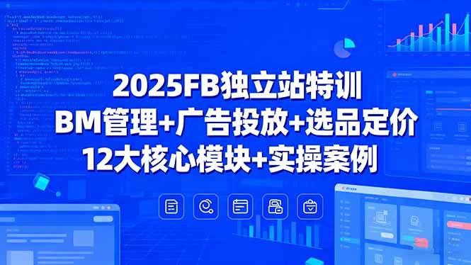 （15962期）2025FB独立站特训，BM管理+广告投放+选品定价，12大核心模块+实操案例-来友网创