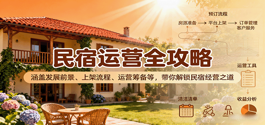 民宿运营全攻略：涵盖发展前景、上架流程、运营筹备等，带你解锁民宿经营之道-来友网创