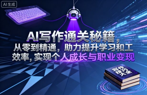 AI写作通关秘籍，从零到精通，助力提升学习和工作效率，实现个人成长与职业变现-来友网创