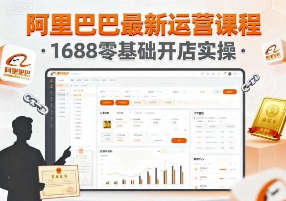 阿里巴巴最新运营课程，1688零基础开店实操-来友网创