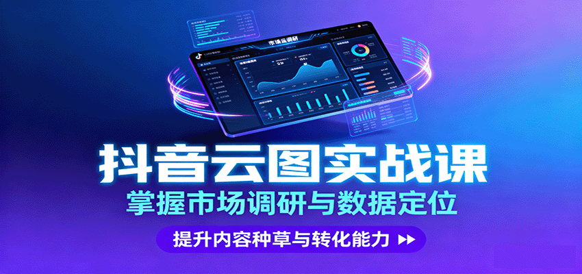 抖音云图实战，掌握市场调研与数据定位，提升内容种草与转化能力-来友网创