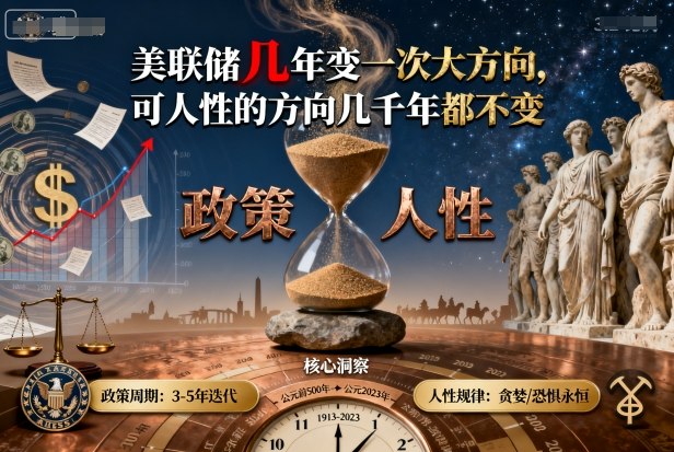 付费文章：美联储几年变一次大方向，可人性的方向几千年都不变-来友网创