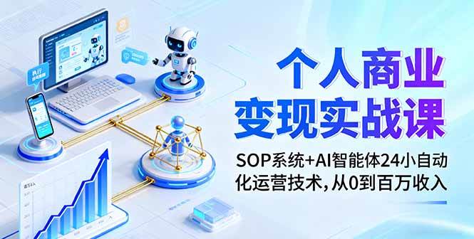 （16111期）个人商业变现实战课：SOP系统+AI智能体24小自动化运营技术，从0到百万收入-来友网创