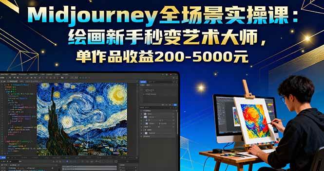 （16125期）Midjourney全场景实操课：绘画新手秒变艺术大师，单作品收益200-5000元-来友网创