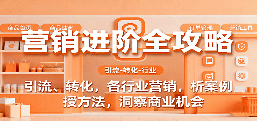 营销进阶全攻略，引流、转化，各行业营销，析案例，授方法，洞察商业机会-来友网创