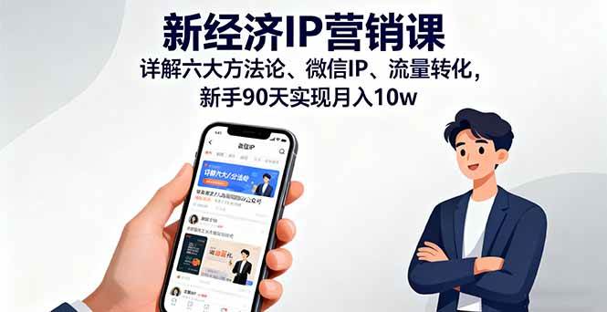 （16194期）新经济IP营销课：详解六大方法论、微信IP、流量转化，新手90天实现月入10w-来友网创