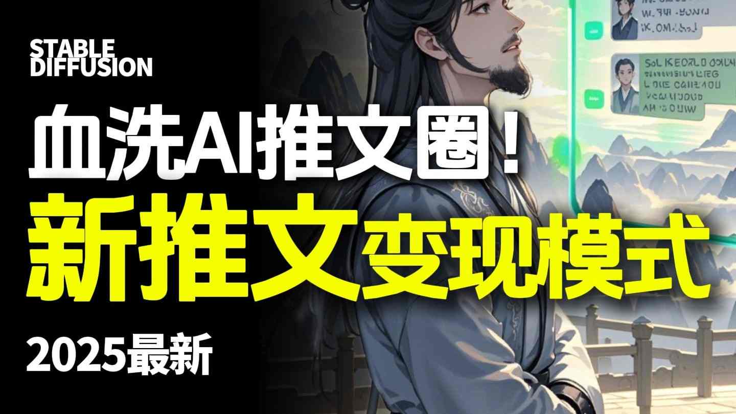最新AI动态电影漫画小说推文，全流程实操教学，小白也能月入1W+-来友网创