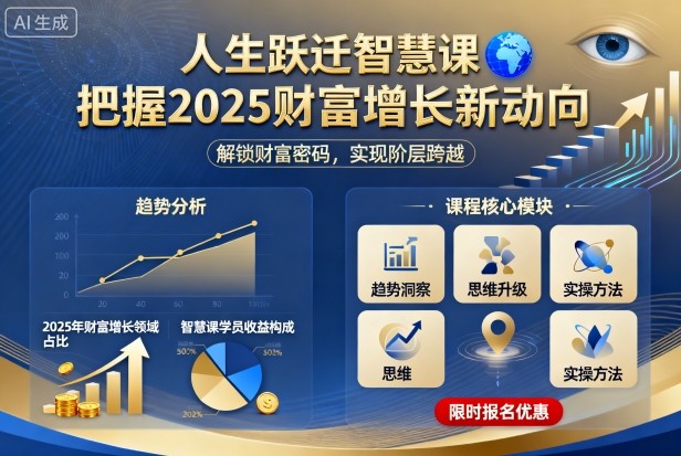 人生跃迁智慧课，把据2025财富增长新动向-来友网创
